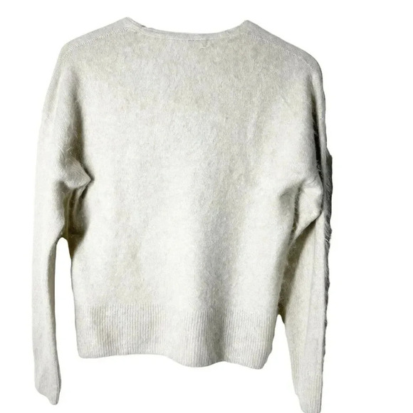 ENRICA JAPAN 100% cashmere v-neck sweater cream size small - Picture 3 of 8
